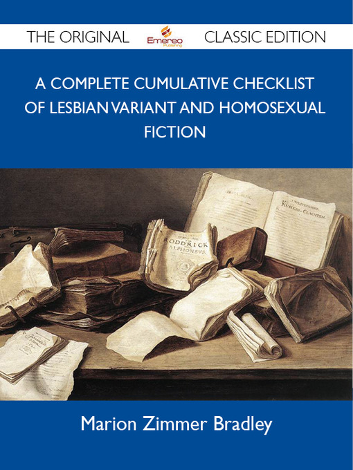 Cover image for A complete cumulative Checklist of lesbian variant and homosexual fiction - The Original Classic Edition